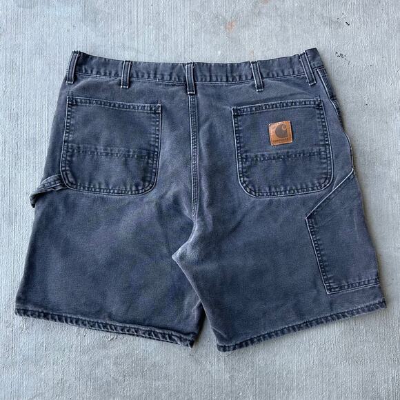 Vintage Y2K Carhartt black work wear carpenter shorts - Picture 1 of 4